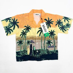Molo Boys Size 3/4 Hawaiian Shirt Organic Cotton